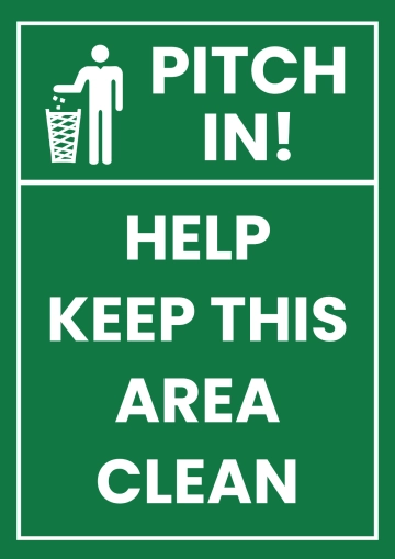 Free Pitch In Cleaning Sign Template to Edit Online