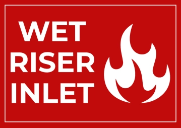 Free Wet Riser Inlet Fire Safety Sign Template to Edit Online