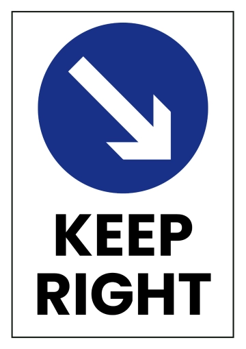 Free Keep Right Road And Traffic Sign Template to Edit Online