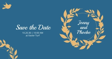 Free Save The Date Facebook Post Template to Edit Online