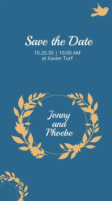 Free Save The Date Whatsapp Post Template to Edit Online