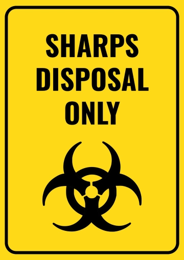 Free Sharps Disposal Only Cleaning Sign Template to Edit Online