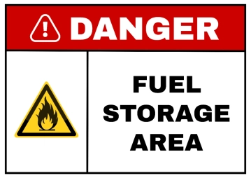 Free Fuel Storage Area Power Plant Sign Template to Edit Online
