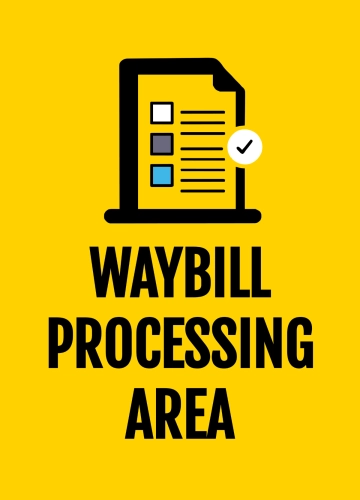 Free Waybill Processing Area Logistics And Transportation Sign Template to Edit Online