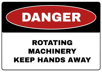 Free Rotating Machinery Danger Power Plant Sign Template to Edit Online