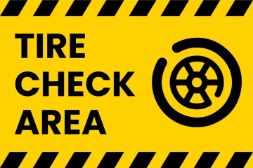 Free Tire Check Area Logistics And Transportation Sign Template to Edit Online