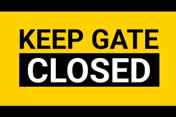 Free Keep Gate Closed Logistics And Transportation Sign Template to Edit Online