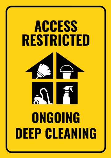 Free Deep Cleaning Zone Sign Template to Edit Online