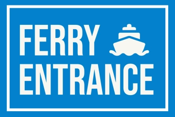 Free Ferry Terminal Tourism Sign Template to Edit Online