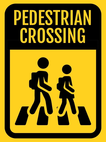 Free Pedestrian Crossing Tourism Sign Template to Edit Online