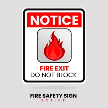 Free Fire Safety Notice Sign Clip Art Template to Edit Online