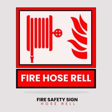 Free Fire Safety Fire Hose Sign Clip Art Template to Edit Online