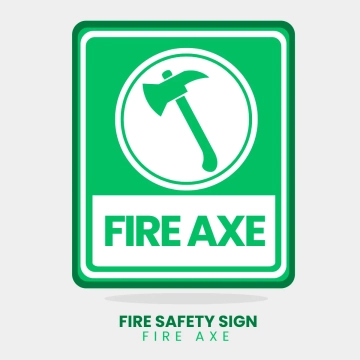 Free Fire Safety Fire Axe Sign Clip Art Template to Edit Online