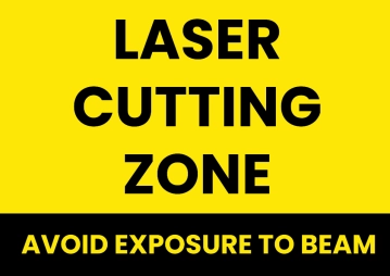 Free Laser Cutting Zone Factory Sign Template to Edit Online