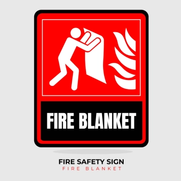 Free Fire Safety Blanket Sign Clip Art Template to Edit Online