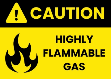 Free Highly Flammable Gas Fire Safety Sign Template to Edit Online