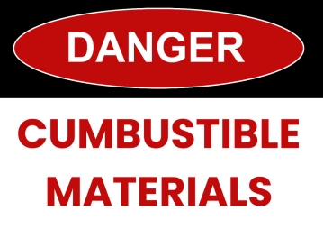 Free Combustible Materials Fire Safety Sign Template to Edit Online