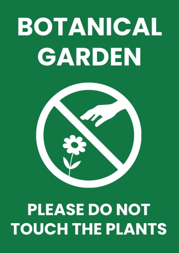 Free Botanical Garden Tourism Sign Template to Edit Online