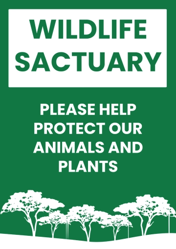 Free Wildlife Sanctuary Tourism Sign Template to Edit Online