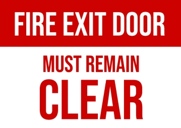 Free Fire Exit Door Must Remain Clear Fire Safety Sign Template to Edit Online