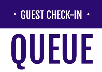 Free Guest Check-In Queue Hotel Sign Template to Edit Online