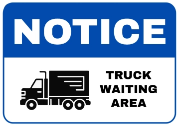 Free Truck Waiting Area Logistics And Transportation Sign Template to Edit Online