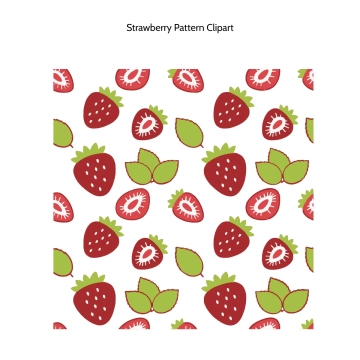 Free Strawberry Pattern Vector Clipart (PNG, SVG) to Edit Online