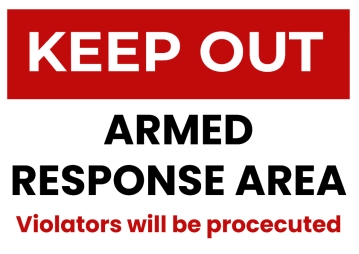 Free Armed Response Area Security Forces Sign Template to Edit Online