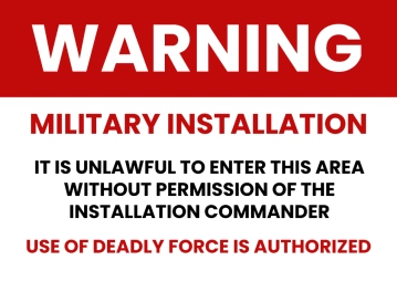 Free Military Installation Security Forces Sign Template to Edit Online