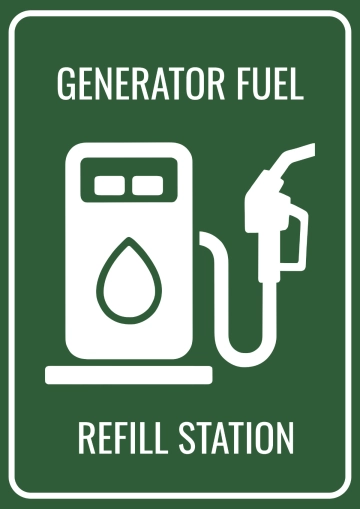 Free Generator Fuel Refill Station Power Plant Sign Template to Edit Online