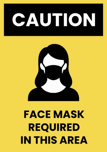 Free Masks Required During Treatment Beauty And Wellness Sign Template to Edit Online