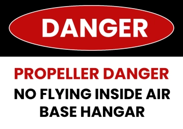 Free Propeller Danger Security Forces Sign Template to Edit Online