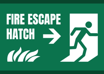 Free Fire Escape Hatch Safety Sign Template to Edit Online