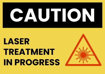 Free Laser Treatment in Progress Beauty And Wellness Sign Template to Edit Online
