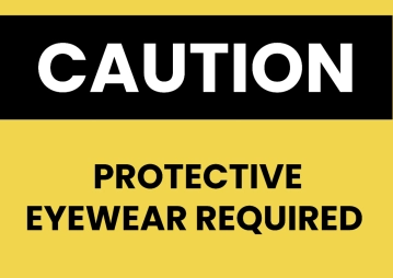 Free Protective Eyewear Required Beauty And Wellness Sign Template to Edit Online