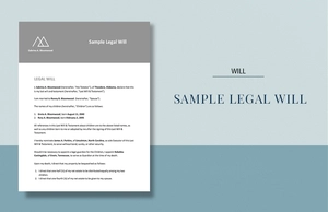 Sample Legal Will Template