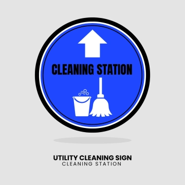 Free Utility Cleaning Station Sign Clip Art Template to Edit Online