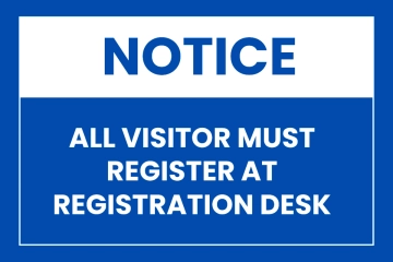 Free Visitor Registration Desk Security Forces Sign Template to Edit Online