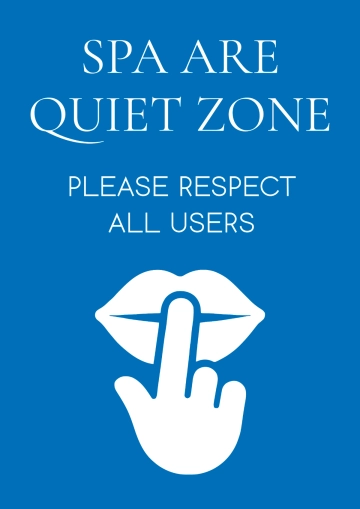 Free Quiet Zone Beauty And Wellness Sign Template to Edit Online