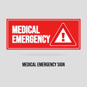 Free Medical Emergency Sign Clip Art Template to Edit Online