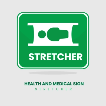 Free Health And Medical Stretcher Sign Clip Art Template to Edit Online