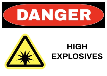 Free Explosives Storage Security Forces Sign Template to Edit Online