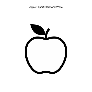 Free Apple Black and White Vector Clipart (PNG, SVG) to Edit Online