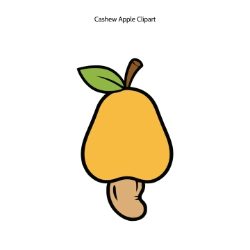 Free Cashew Apple Vector Clipart (PNG, SVG) to Edit Online