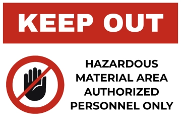 Free Hazardous Materials Area Security Forces Sign Template to Edit Online