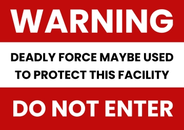 Free Protected Facility Power Plant Sign Template to Edit Online