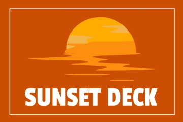 Sunset Deck Tourism Sign Template