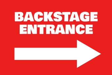Free Backstage Entrance Entertainment Sign Template to Edit Online