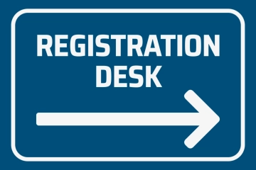 Free Registration Desk Entertainment Sign Template to Edit Online