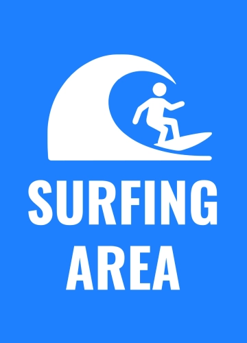 Free Surfing Area Tourism Sign Template to Edit Online